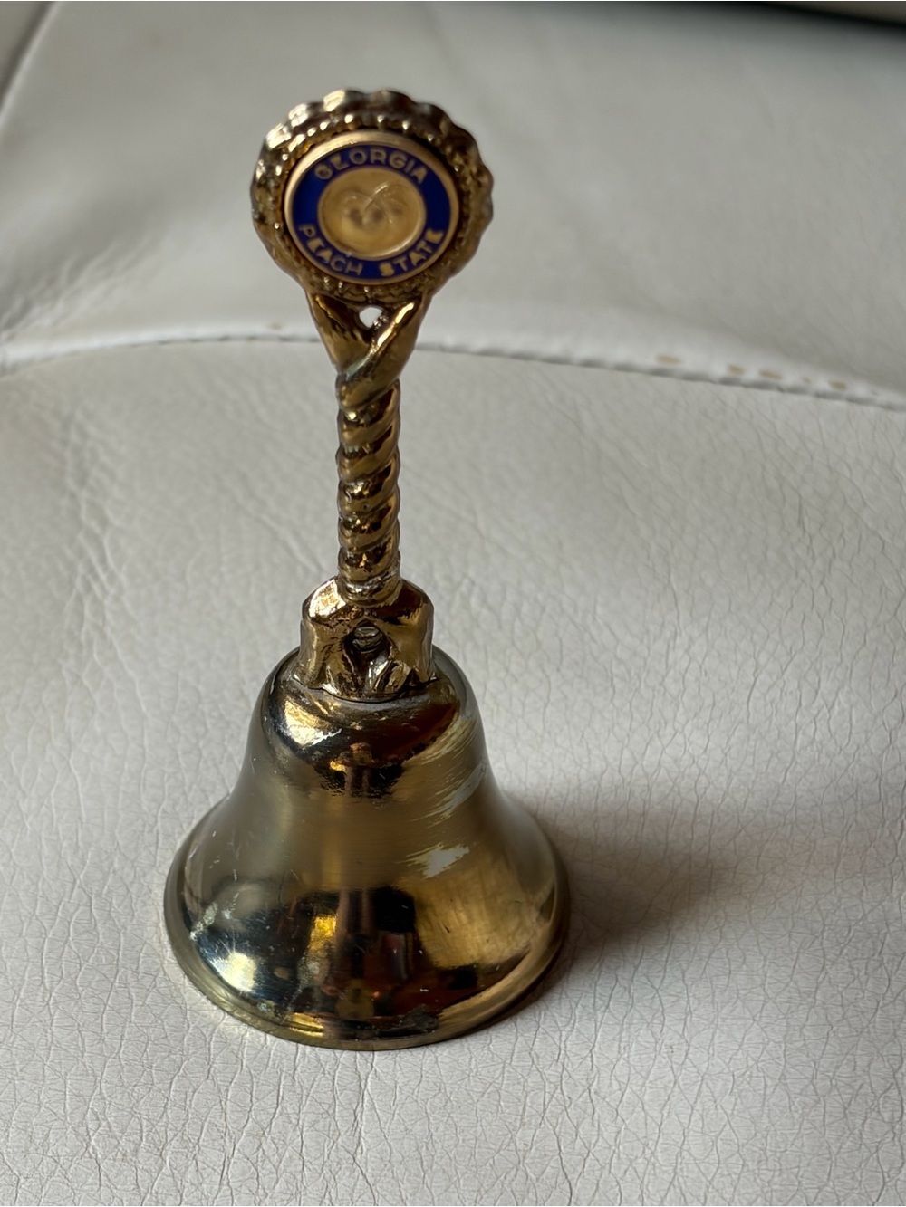 Georgia Peach State Brass Desk Bell - brass.